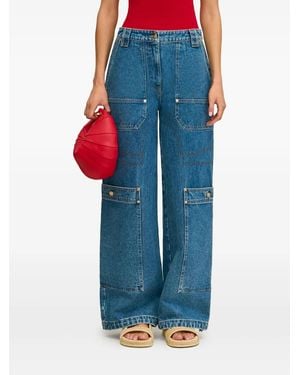 Cult Gaia Weite High-Waist-Jeans - Blau