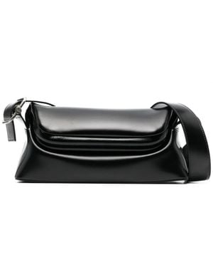 OSOI Folder Brot Leather Shoulder Bag - Black