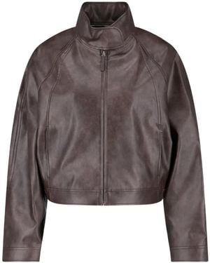 Low Classic Jacke Mit Kontrasteinsätzen - Braun
