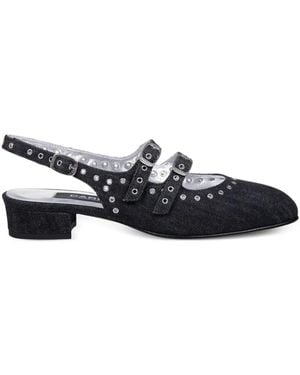 CAREL PARIS Queen Slingback Court Shoes - Black