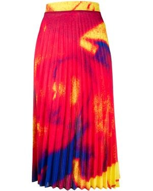 Thebe Magugu Pleated Midi Skirt - Red