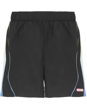 CASABLANCA Football Windbreaker Shorts - Black