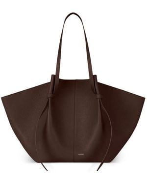 Yuzefi Xl Mochi Leather Shoulder Bag - Brown