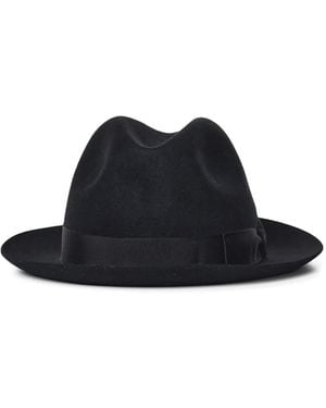 Borsalino Damiano Fedora Mit Ripsband - Blau