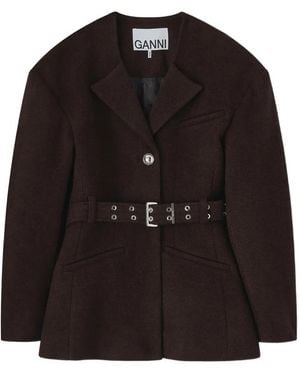 Ganni Wool Jacket - Black