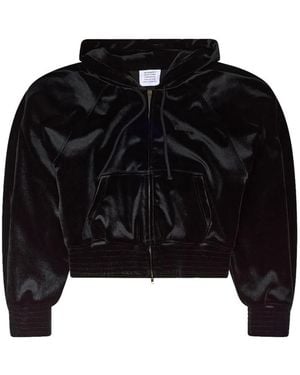 Vetements Sudadera Con Capucha Y Cremallera - Negro