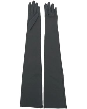 Dolce & Gabbana Elbow-Length Stretch-Design Gloves - Blue