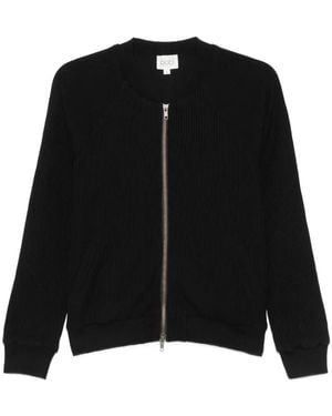 Bobi Ribbed-Knit Sweatshirt - Black