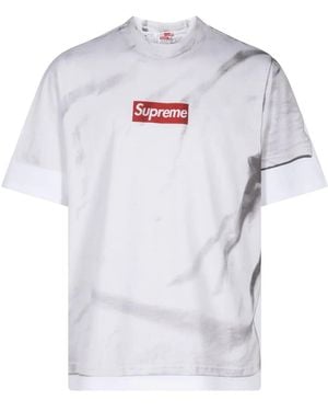 Supreme X Mm6 Maison Margiela Box Logo T-Shirt - White