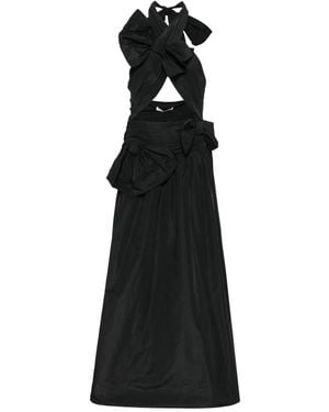 Viktor & Rolf Drape Bow Maxi Dress - Black