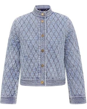 Zimmermann Veste En Jean Indra À Design Matelassé - Blue