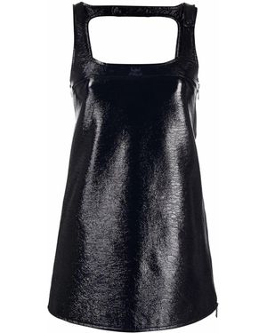 Courreges Sleeveless Vinyl Mini Dress - Black