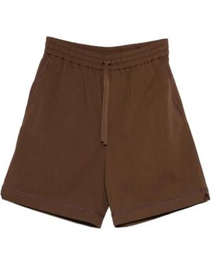 Drole de Monsieur Jour Echelle Drawstring Shorts - Brown