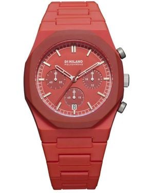 D1 Milano Polychrono 40.5Mm - Red