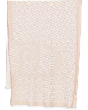 Liu Jo Monogram Scarf - Natural
