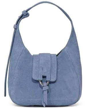 Hogan Mini Suede Tote Bag - Blue