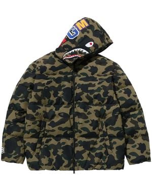 A Bathing Ape 1St Camo Shark Camouflage-Print Jacket - Green