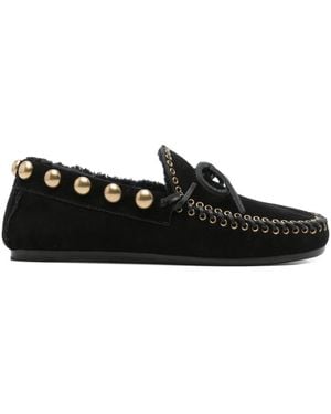 Isabel Marant Stud Embellished Loafers - Black