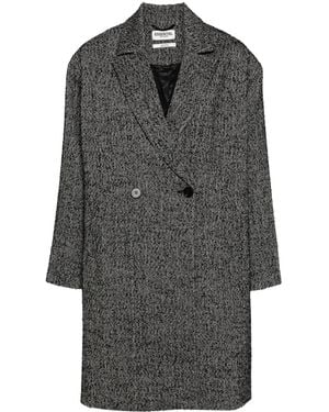 Essentiel Antwerp Chevron-Pattern Coat - Grey