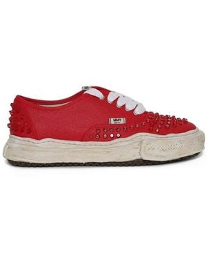 Maison Mihara Yasuhiro Baker Studded Trainers - Red