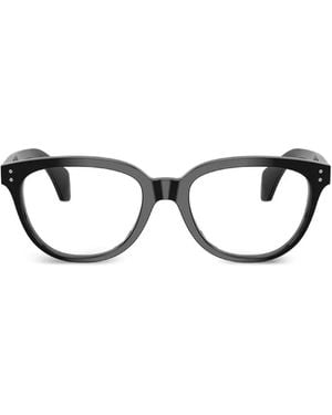 Moncler Gafas Con Montura Oval - Negro
