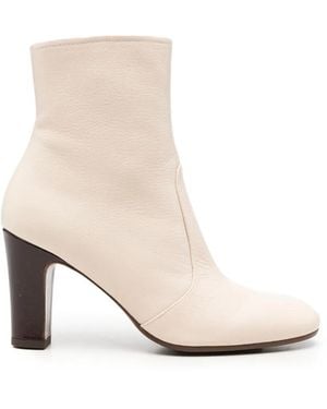Chie Mihara Manel Leather Ankle Boots - Natural