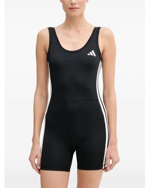 adidas Logo-Print Playsuit - Black