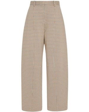 Rosetta Getty Check-Pattern Trousers - Natural