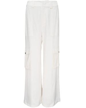 Club21 Collection Celeste Cargo-Pocket Trousers - White