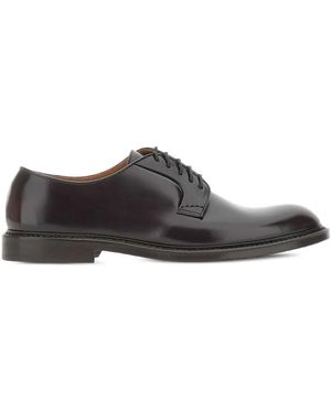 Doucal's Leather Derby Shoes - Brown