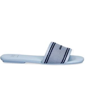 ARMANI EXCHANGE Logo-Print Slides - White