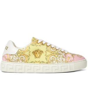 Versace Sneakers Con Suola Rialzata - Giallo