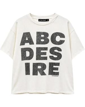 Bottega Desires Abc Desires Distressed T-Shirt - White