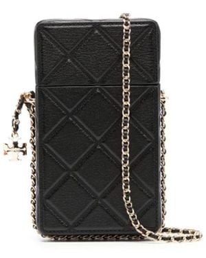 Tory Burch Bandolera Fleming para móvil - Negro