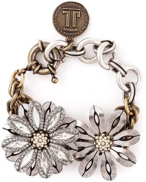 Lanvin Blumenarmband - Mettallic