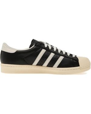 adidas Superstar Three-stripe Leather Sneakers - ブラック