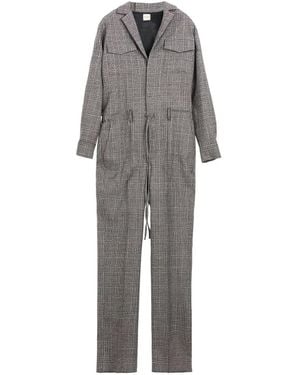 Tod's Checked Jumpsuit - Grey