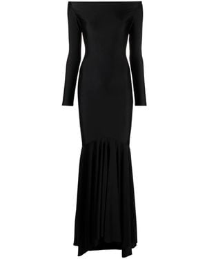 Atu Body Couture Off-Shoulder Flared Gown - Black
