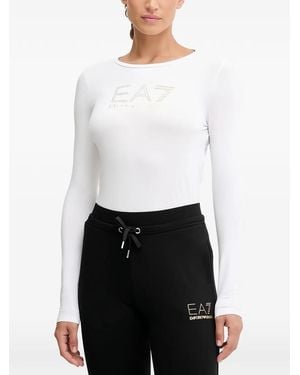 EA7 Studded Details T-Shirt - White