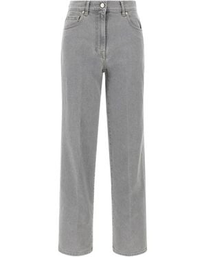 Peserico Jeans Dritti Con Tasche - Grigio