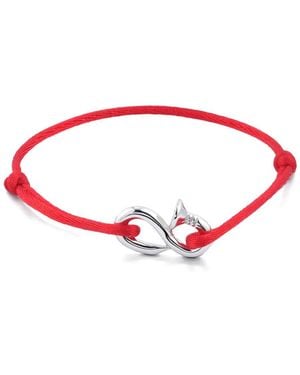 Mateo Bent-Nail Cord Bracelet - Red