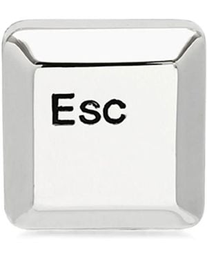 Yoj X Cutout Esc Stud Earrings - White