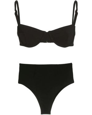 Haight Bügel-Bikini mit hohem Bein - Schwarz