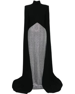Jean Louis Sabaji Abito Lungo Con Strass - Nero