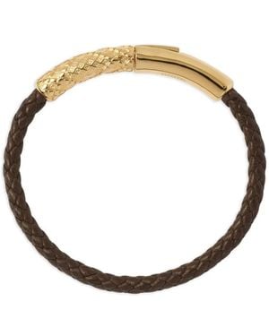 Burberry Pulsera De Piel Con Motivo Check - Blanco