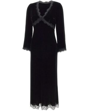 RIXO London Alessi Silk Midi Dress - Black