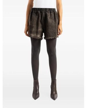 Rick Owens Frayed Shorts - Black