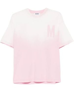 Moschino Moschino Letter-Print T-Shirt - Pink