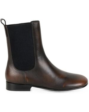 Bibi Lou Burnished Calf Leather Boots - Black