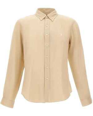 Polo Ralph Lauren Custom Fit Linen Shirt - Natural